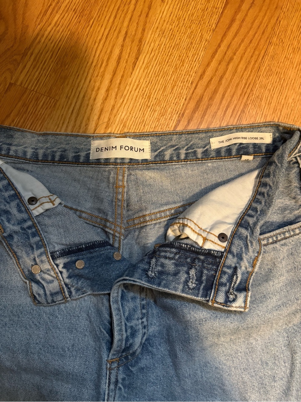 Denim Forum Light Blue High-Rise Jeans